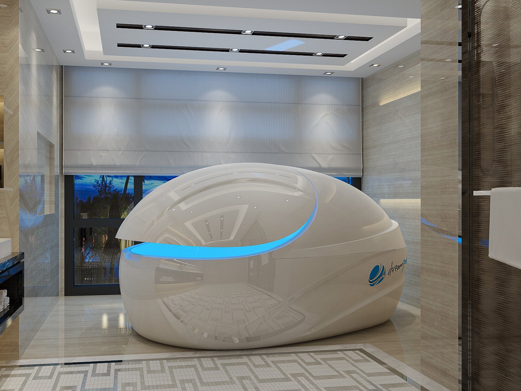 Vmax Float Pod- Fully Enclosed Sensory Pod with LED Lighting and Quiet Filtration System