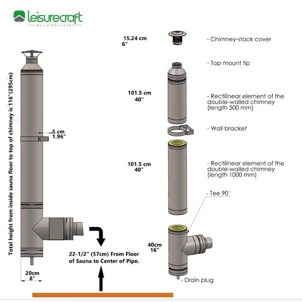Chimney Set for out the Side Product ID: CHISID